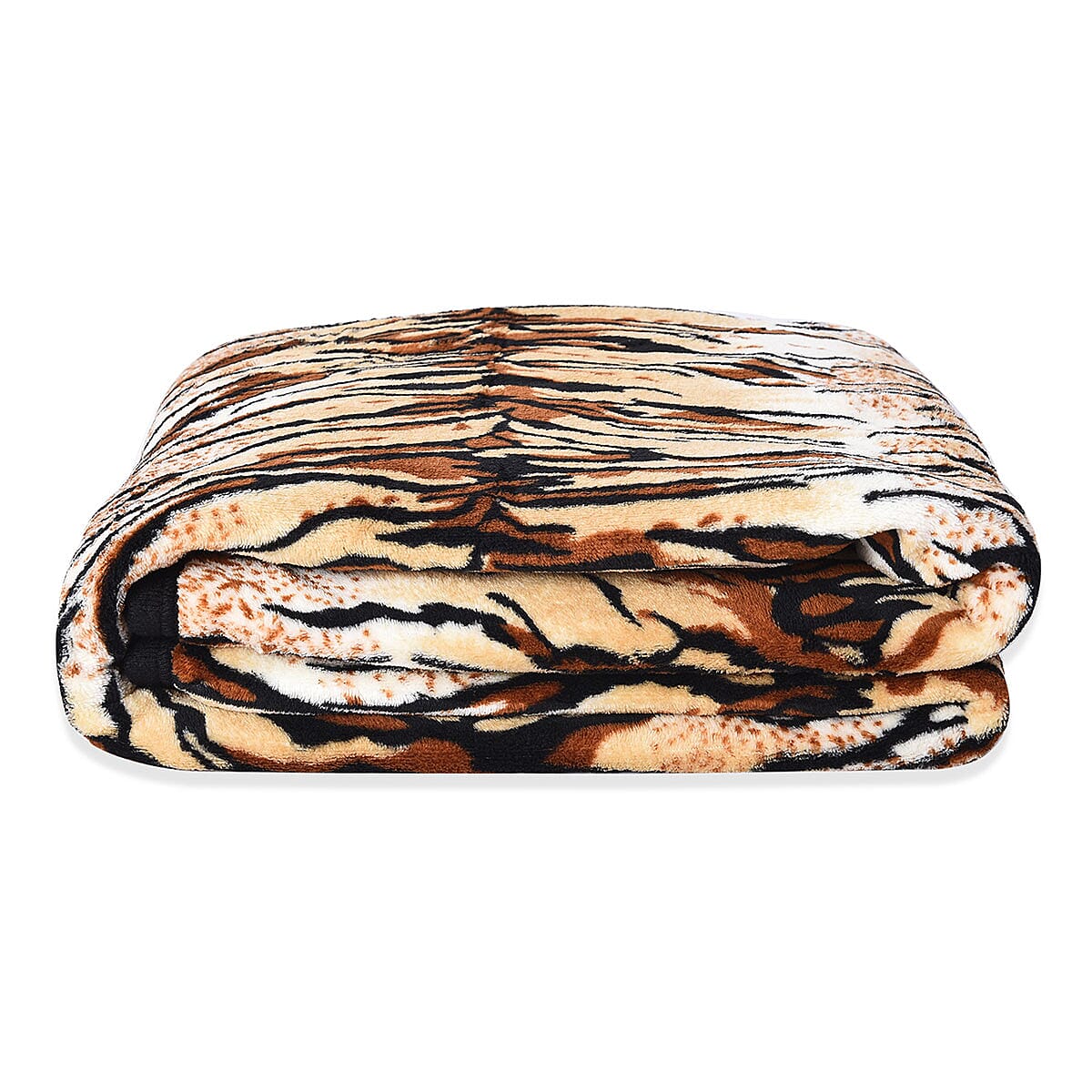 Homesmart Tiger Print Warm & Cozy Coral Fleece Blanket (58x86)