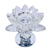 White Crystal Lotus Flower Candle Holder (5)