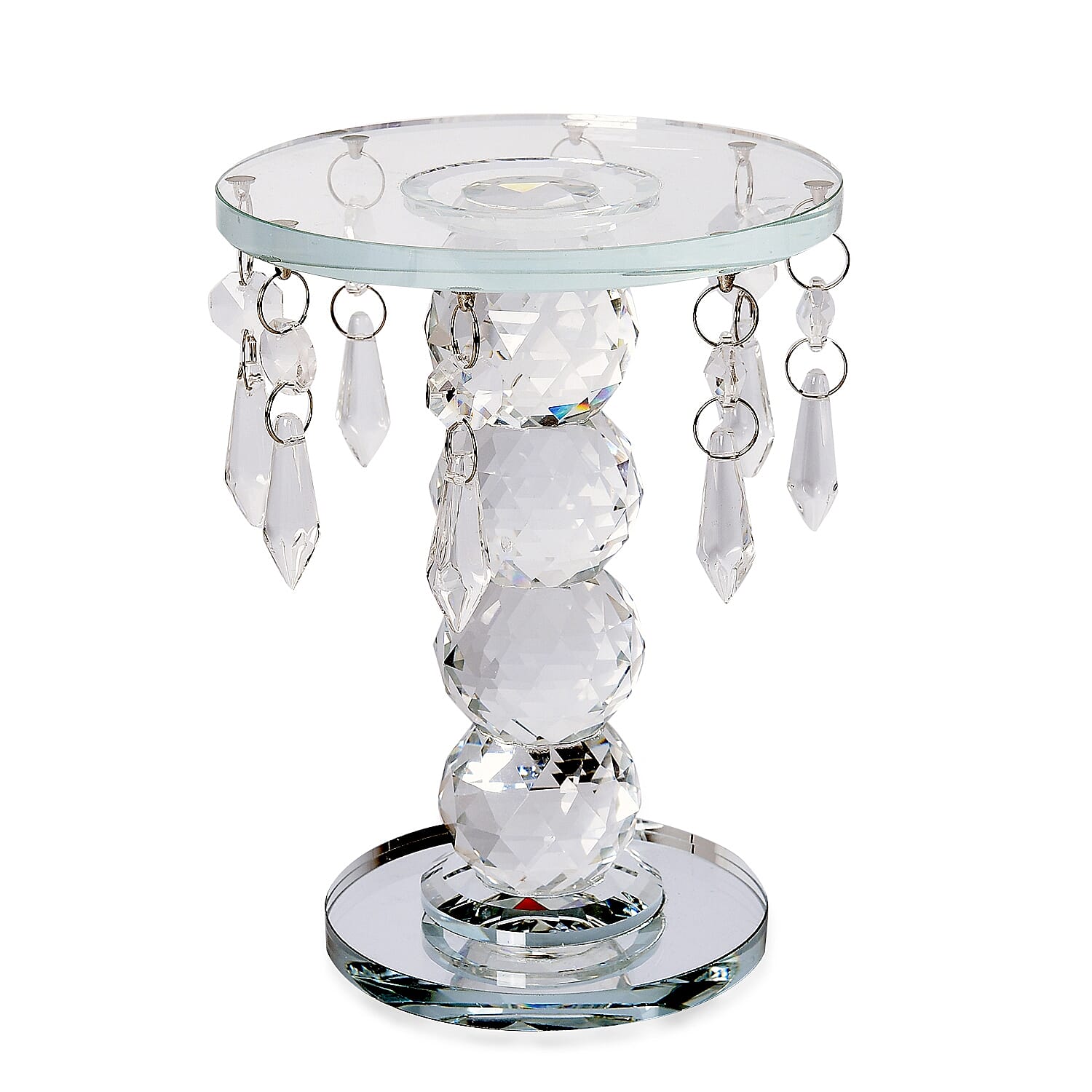 White 4 Ball Chandelier Pillar Stand (5x4 in)