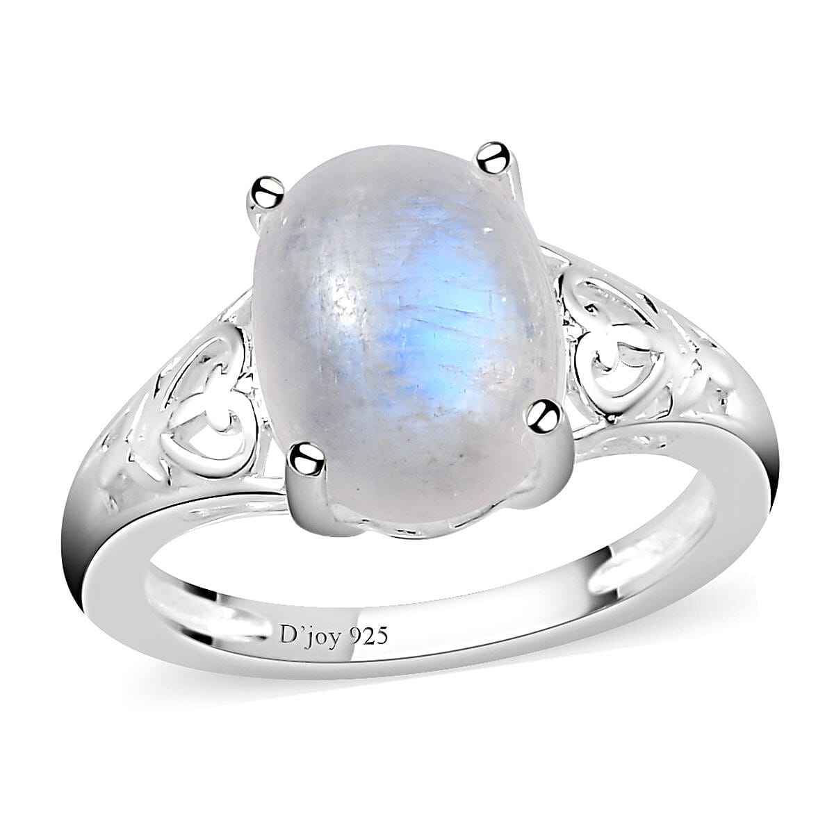 Kuisa Rainbow Moonstone Ring in Sterling Silver 3.25 ctw
