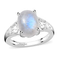 Kuisa Rainbow Moonstone Ring in Sterling Silver 3.25 ctw - Sticky add to cart bar
