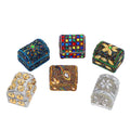 Handcrafted Set of 6 Mini Multi Color Bead Treasure Chest - Sticky add to cart bar