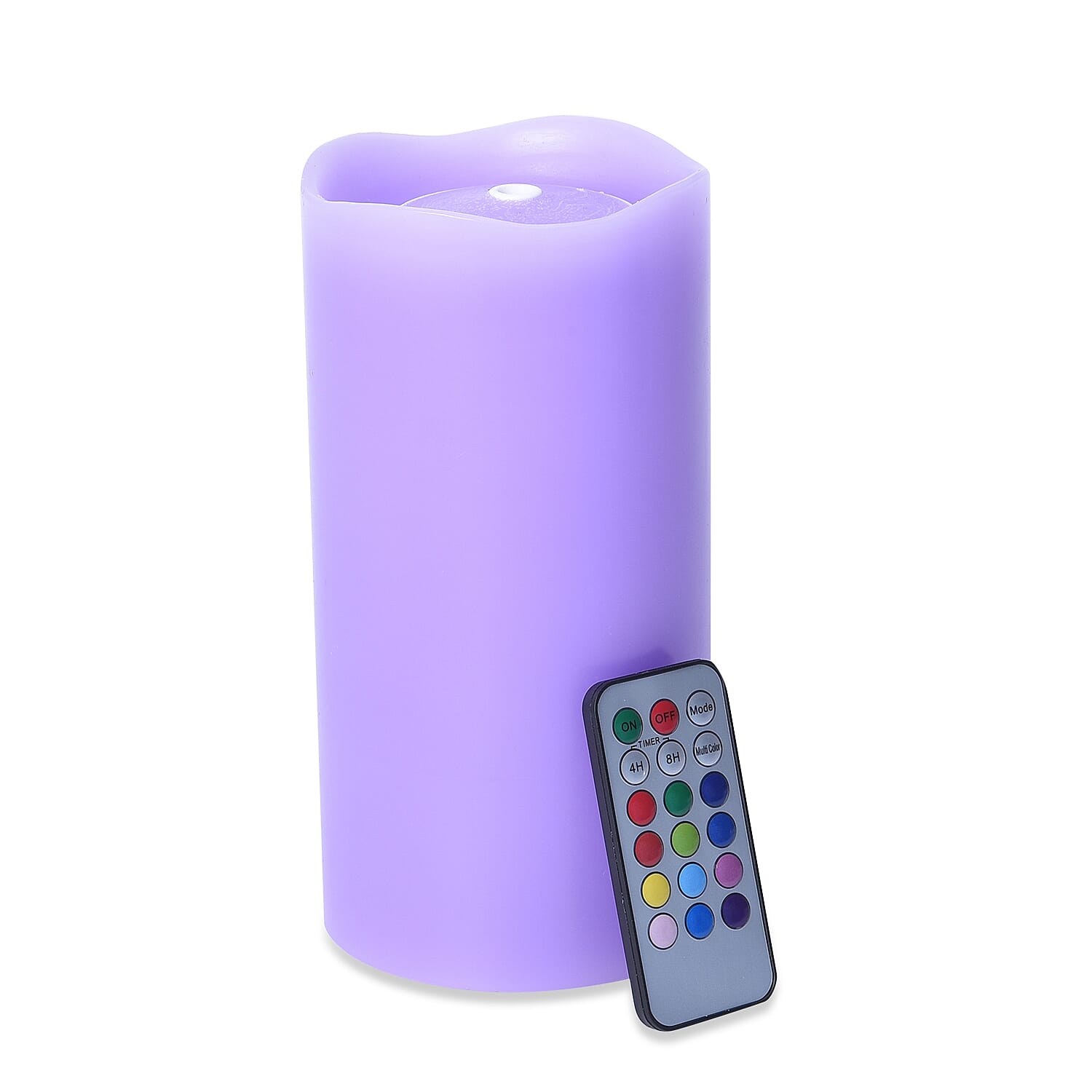Purple with Multi Color LED Water Flame Candle Fountain with Remote