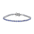 Tanzanite Tennis Bracelet in Platinum Over Sterling Silver (6.50 In) 3.50 ctw - Sticky add to cart bar