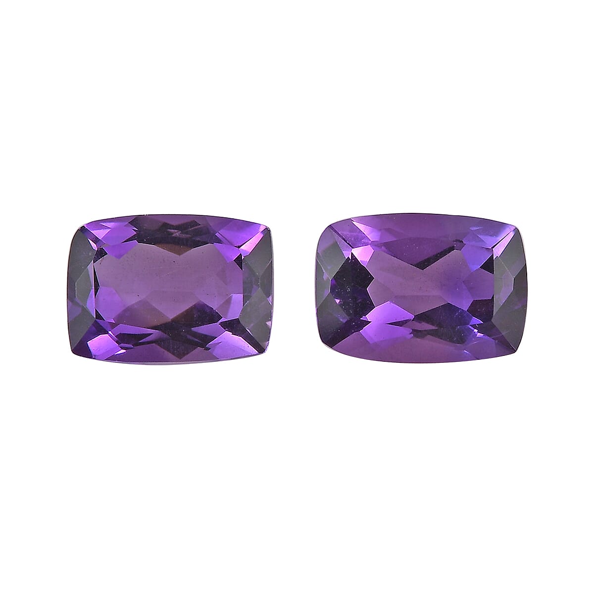 AA Mashamba Amethyst Set of 2 (Cush 7x5 mm) 1.51 ctw Loose Gemstone
