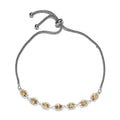 Brazilian Citrine Bracelet in Stainless Steel Sterling Silver, Adjustable Bolo Bracelet, Jewelry For Women 2.90 ctw - Sticky add to cart bar
