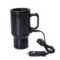 Heated Mug with 12V Car Adapter in Stainless Steel -Silver (16 oz)