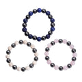 Magnetic by Design Set of 3 Multi Gemstone Beaded Stretch Bracelets 324.95 ctw - Sticky add to cart bar