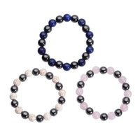 Magnetic by Design Set of 3 Multi Gemstone Beaded Stretch Bracelets 324.95 ctw