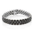 Shungite Cluster Bracelet in Platinum Over Sterling Silver (8.00 In) 26.50 Grams 33.60 ctw - Sticky add to cart bar