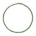 Natural Chrome Diopside Tennis Necklace 18 Inches in Rhodium Over Sterling Silver 36.75 ctw - Sticky add to cart bar