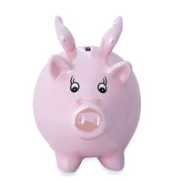 Pink Ceramic Flying Pig Money Bank (3.5x7)