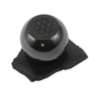 Floral Engraved Shungite Sphere with Stand (3 in) 275.80 ctw