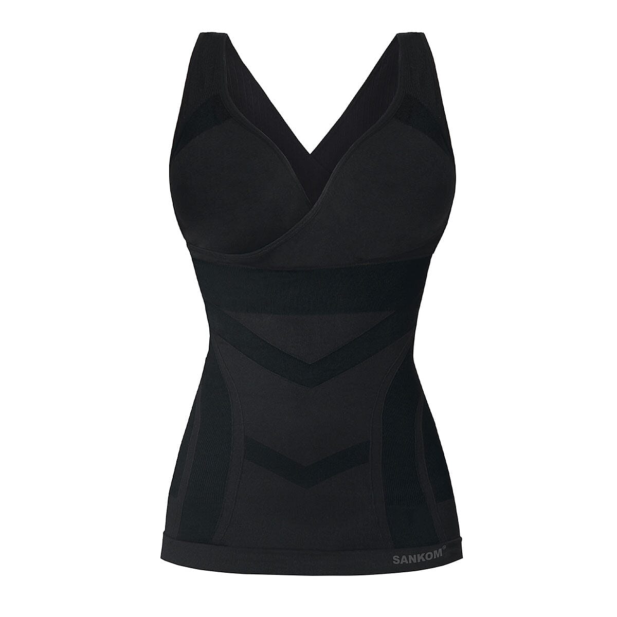 SANKOM Patent Shaping Camisole with Bra with Aloe Vera Fibers - S/M | Black
