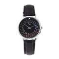 RACHEL GALLEY Diamond Accent Swiss Movement MOP Dial Watch with Black Leather Band (6.50-8.25 Inches) (33mm) - Sticky add to cart bar