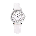 RACHEL GALLEY Diamond Accent Swiss Movement MOP Dial Watch with Black Leather Band (6.50-8.25 Inches) (33mm) - Sticky add to cart bar