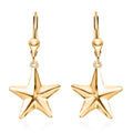 14K RG Over Sterling Silver Star Lever Back Earrings (4.90 g) - Sticky add to cart bar