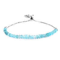Madagascar Paraiba Apatite Bolo Bracelet in Sterling Silver 13.50 ctw