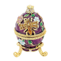 DOORBUSTER White Austrian Crystal, Enameled Angel Trinket Box in Goldtone (2.5x1.5)