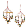 Set of 2 Handcrafted Wooden Elephant Wind Chime and Big Iron bell - Sticky add to cart bar