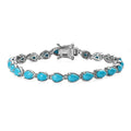 Mother's Day Special Sleeping Beauty Turquoise Bracelet in Platinum Over Sterling Silver (6.50 In) 8.35 ctw - Sticky add to cart bar