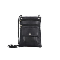 Becky’s Exclusive Pick Black 100% Genuine Leather Crossbody Bag with Man-made Straps