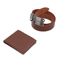 Value Buy NEWAGE Black 100% Genuine Leather Belt (44) and RFID Protected Wallet (5x3.5)