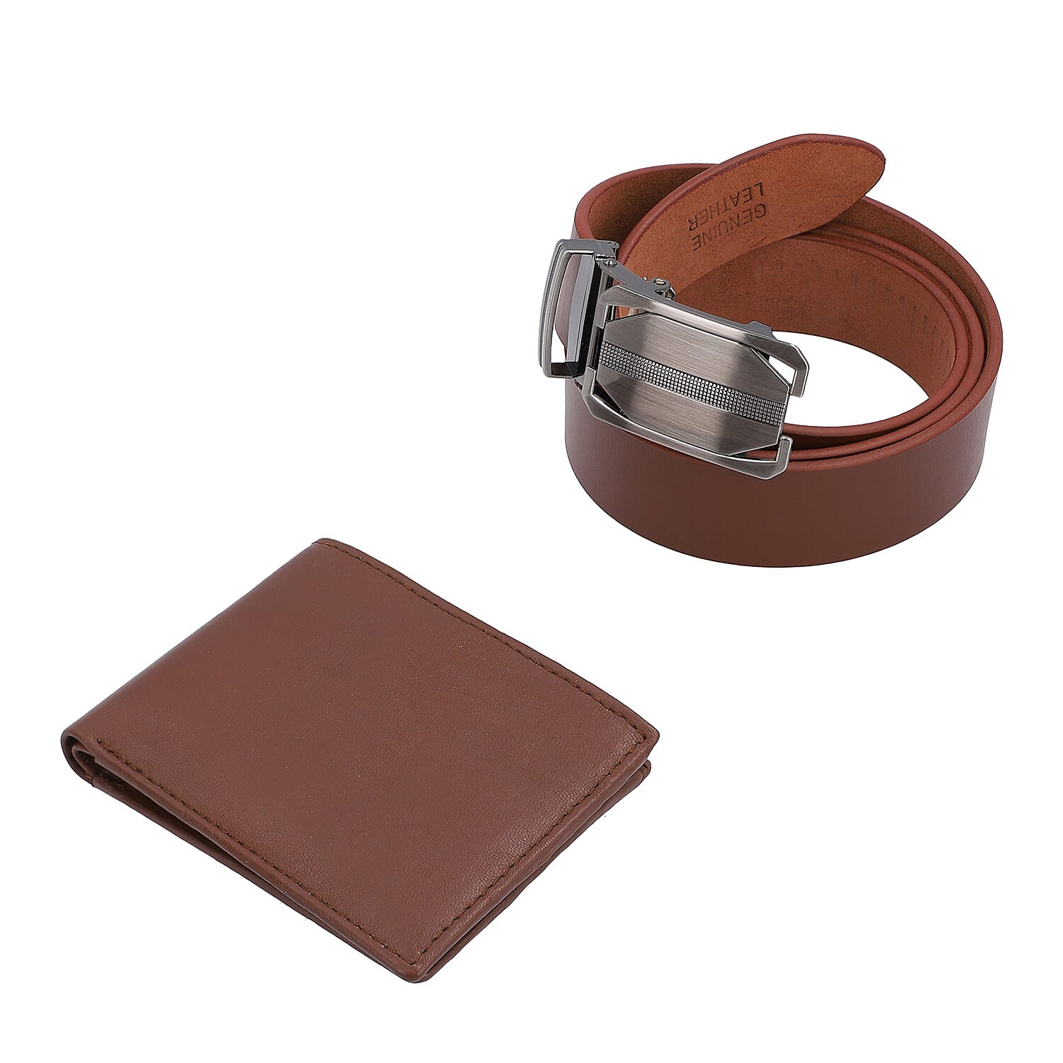 Value Buy NEWAGE Black 100% Genuine Leather Belt (44) and RFID Protected Wallet (5x3.5) (1)