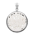 Bali Legacy Carved Bone Butterfly Pendant without Chain in Sterling Silver 9.55 Grams - Sticky add to cart bar