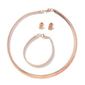 Set of 3 Omega Necklace 18 Inches, Bracelet (7.50In) and Earrings in Stainless Steel 32.20 Grams - Sticky add to cart bar