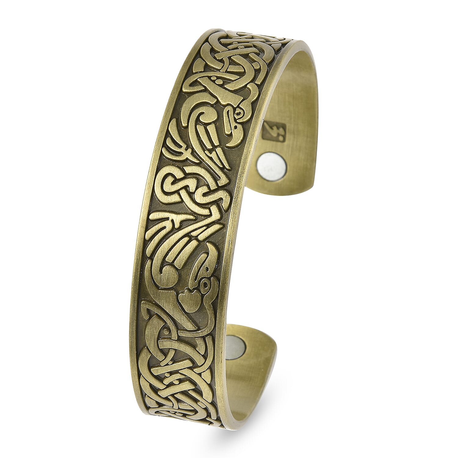 Magnetic by Design Antique Style Eagle Cuff Bracelet in Goldtone 7 Inch