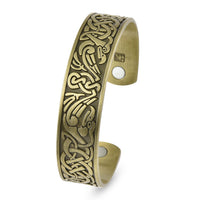 Magnetic by Design Antique Style Eagle Cuff Bracelet in Goldtone 7 Inch