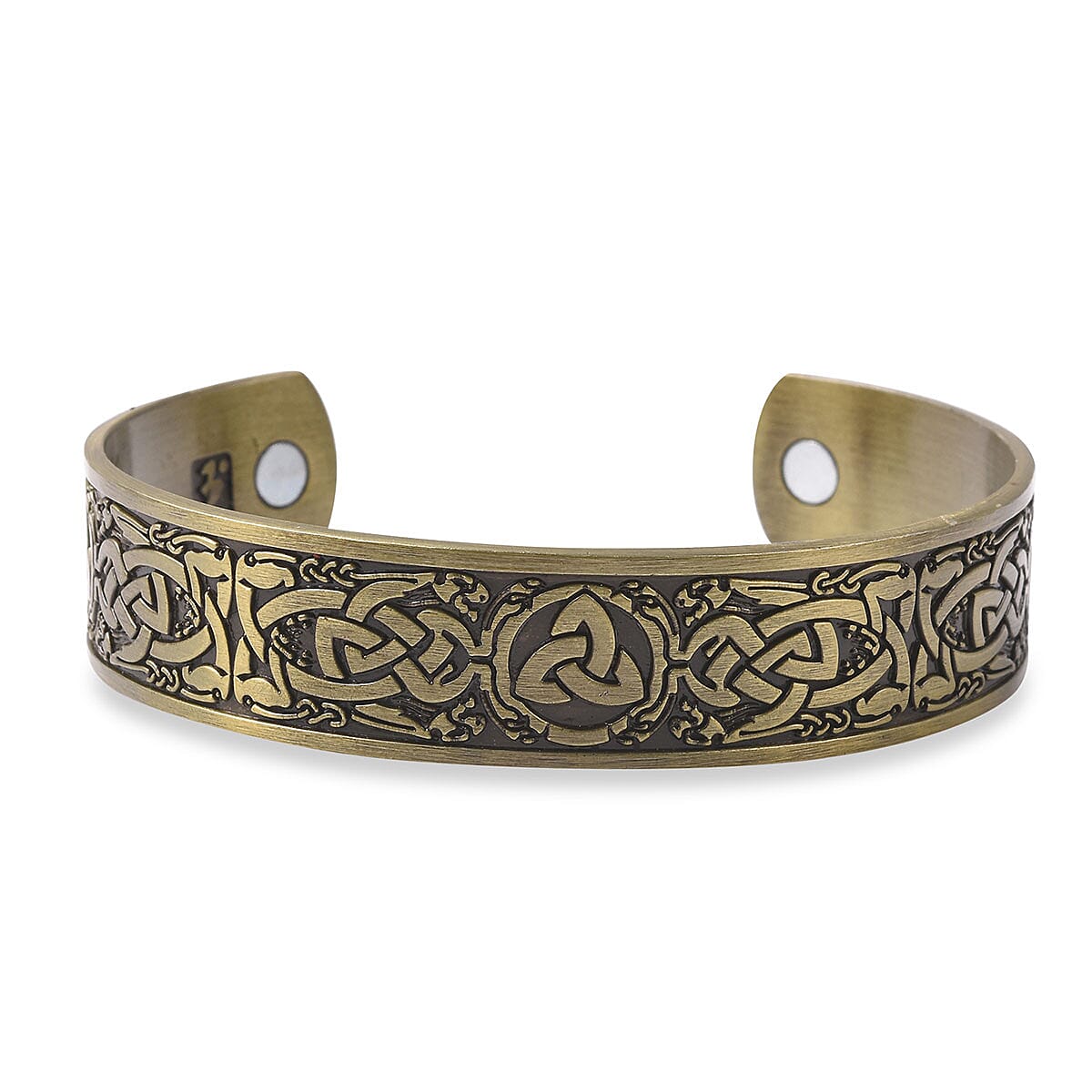 Value Buy Magnetic by Design Antique Style Dragon Cuff Bracelet in Goldtone (7 in)