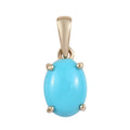 1.00 ctw Arizona Sleeping Beauty Turquoise Pendant in 10K Yellow Gold 0.30 Grams - Sticky add to cart bar