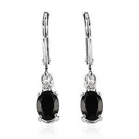 Peridot and White Topaz Lever Back Earrings in Sterling Silver 1.75 ctw