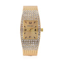 Strada Austrian Crystal Japanese Movement Bangle Watch in Goldtone and Stainless Steel Back - Sticky add to cart bar