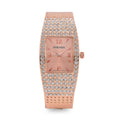 Strada Austrian Crystal Japanese Movement Bangle Watch in Goldtone and Stainless Steel Back - Sticky add to cart bar