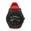 UNLISTED by Kenneth Cole Japanese Movement Men's Watch with Red Silicone Band and Stainless Steel Back - Sticky add to cart bar