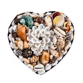 Multi Color Sea Shell Encrusted Heart Shaped Jewelry Box - Sticky add to cart bar