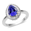 Rhapsody 950 Platinum AAAA Tanzanite and Diamond E-F VS2 Ring (Size 10) 6.89 Grams 2.05 ctw - Sticky add to cart bar