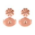 Rhodium Over Sterling Silver Flower Shape Earring Lifter Push Backs - Sticky add to cart bar