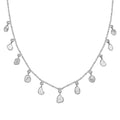 Artisan Crafted 2 ctw Polki Diamond Necklace 18-20 Inch in Platinum Over Sterling Silver - Sticky add to cart bar