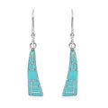 SANTA FE Style Multi Gemstone Dangle Earrings in Sterling Silver 1.40 ctw - Sticky add to cart bar
