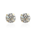 10K Yellow Gold AAA Solitaire Simulated Diamond Stud Earrings 1.50 ctw - Sticky add to cart bar