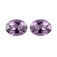 Rose De France Amethyst Set of 2 (Ovl 8x6 mm) 1.94 ctw Loose Gemstone