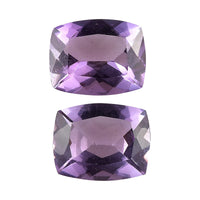 Rose De France Amethyst Set of 2 (Cush 10x8 mm) 4.75 ctw Loose Gemstone