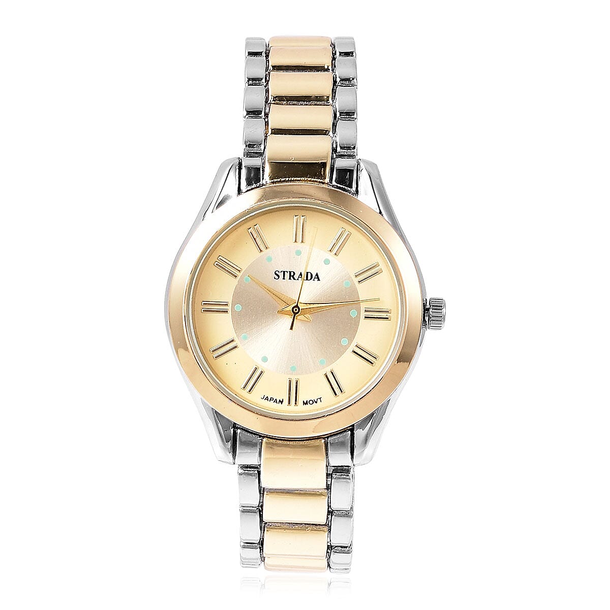 Magnetic by Design STRADA Japanese Movement Watch with Silvertone Strap and Stainless Steel Back