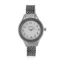 Strada Japanese Movement Cuff Watch in Black Oxidized Silvertone with Stainless Steel Back (26.67-33.27mm) - Sticky add to cart bar