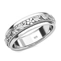 Sterling Silver Floral Spinner Ring 4.50 Grams - Sticky add to cart bar