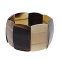 Value Buy Natural Brown & Black Genuine Buffalo Horn Strech Bracelet - Sticky add to cart bar